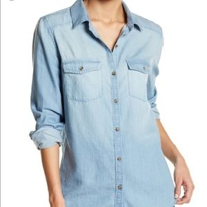 Melrose and Market size L chambray shirt